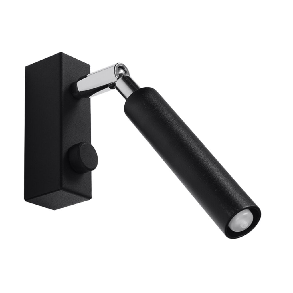 Wandlamp EYETECH 1 zwart aluminium