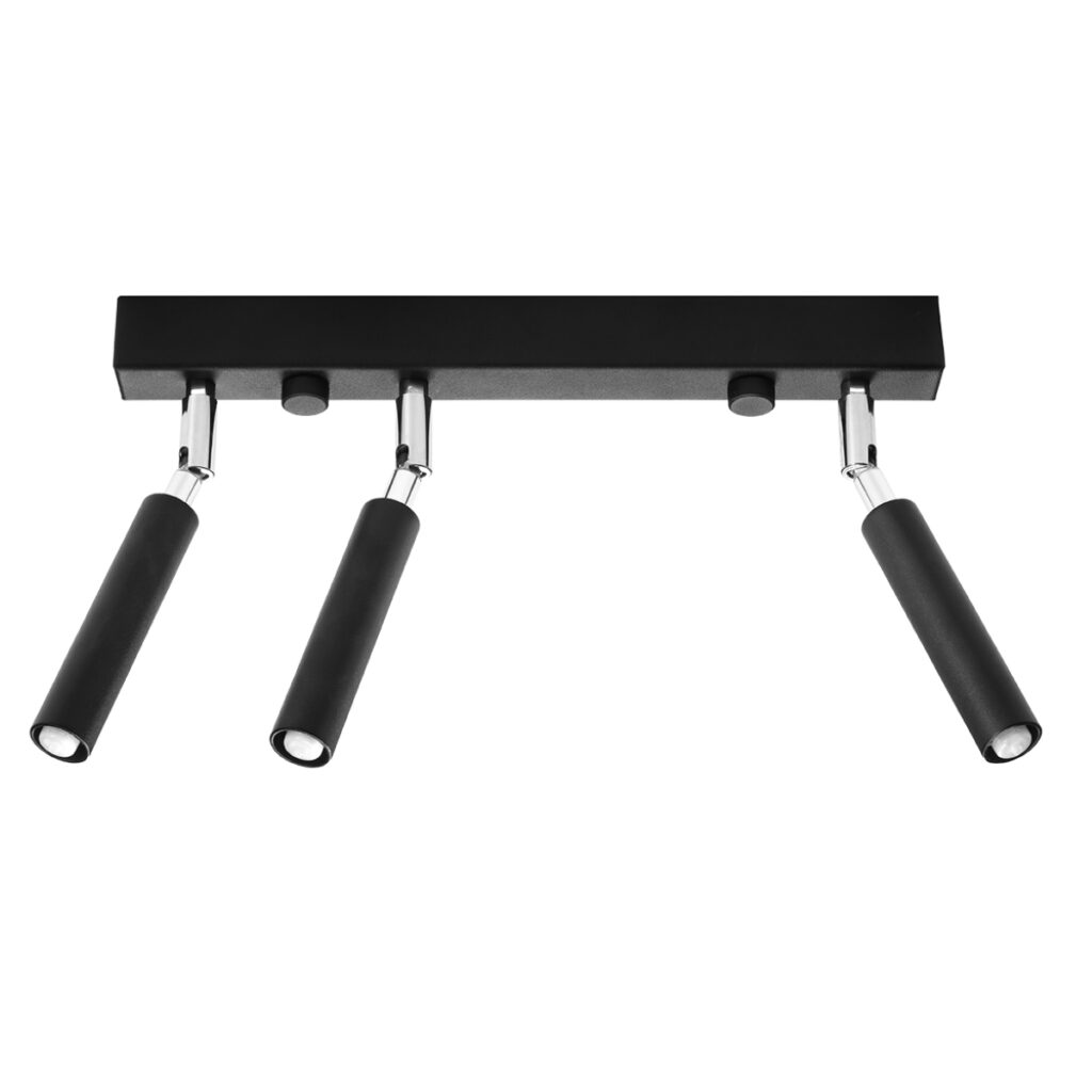 Plafondlamp EYETECH 3 zwart aluminium