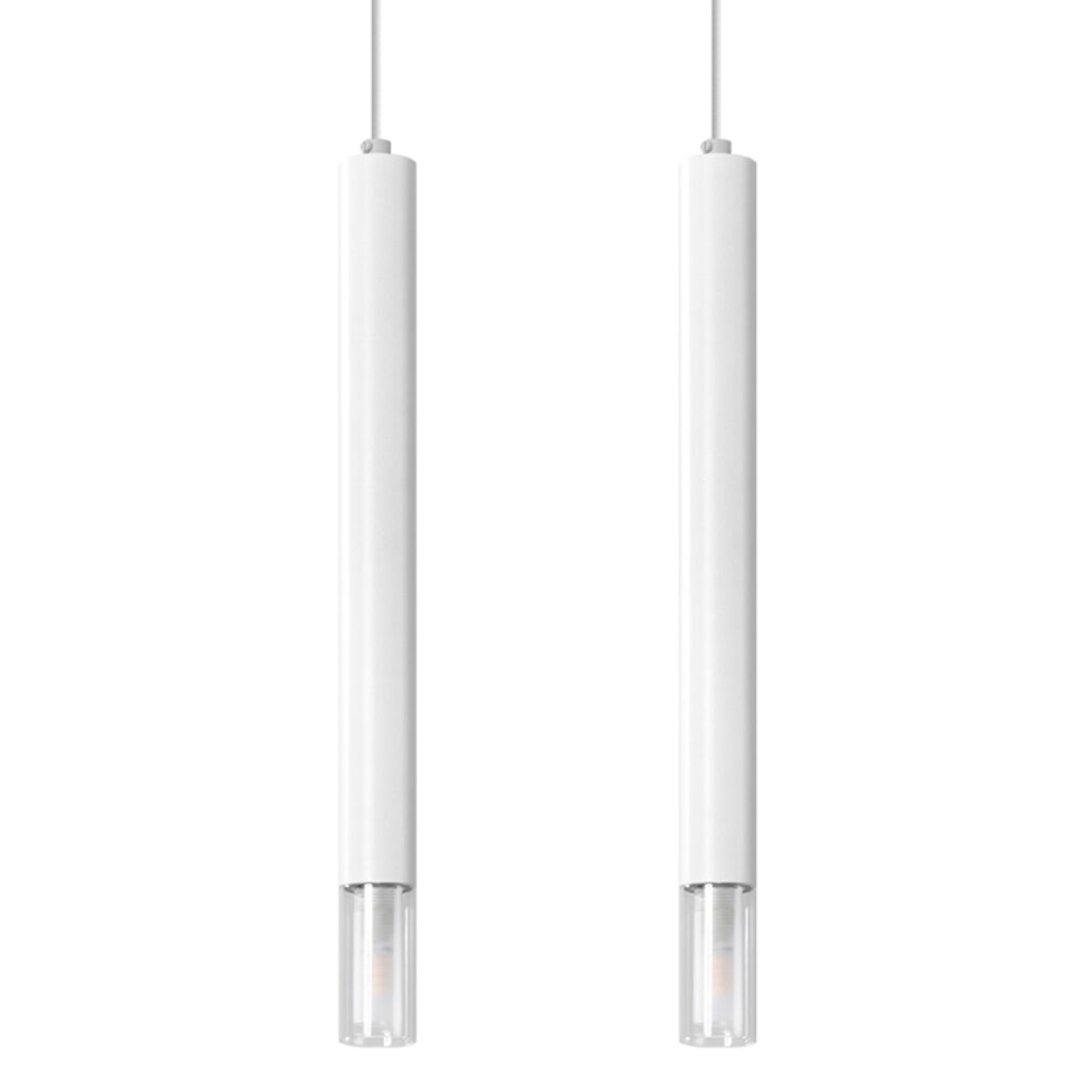 Hanglamp WEZYR 2 wit staal/glas