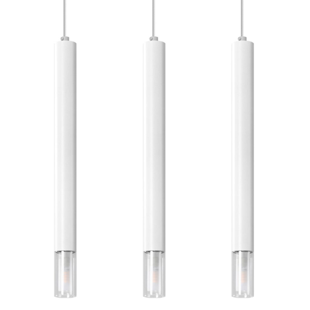 Hanglamp WEZYR 3 wit staal/glas