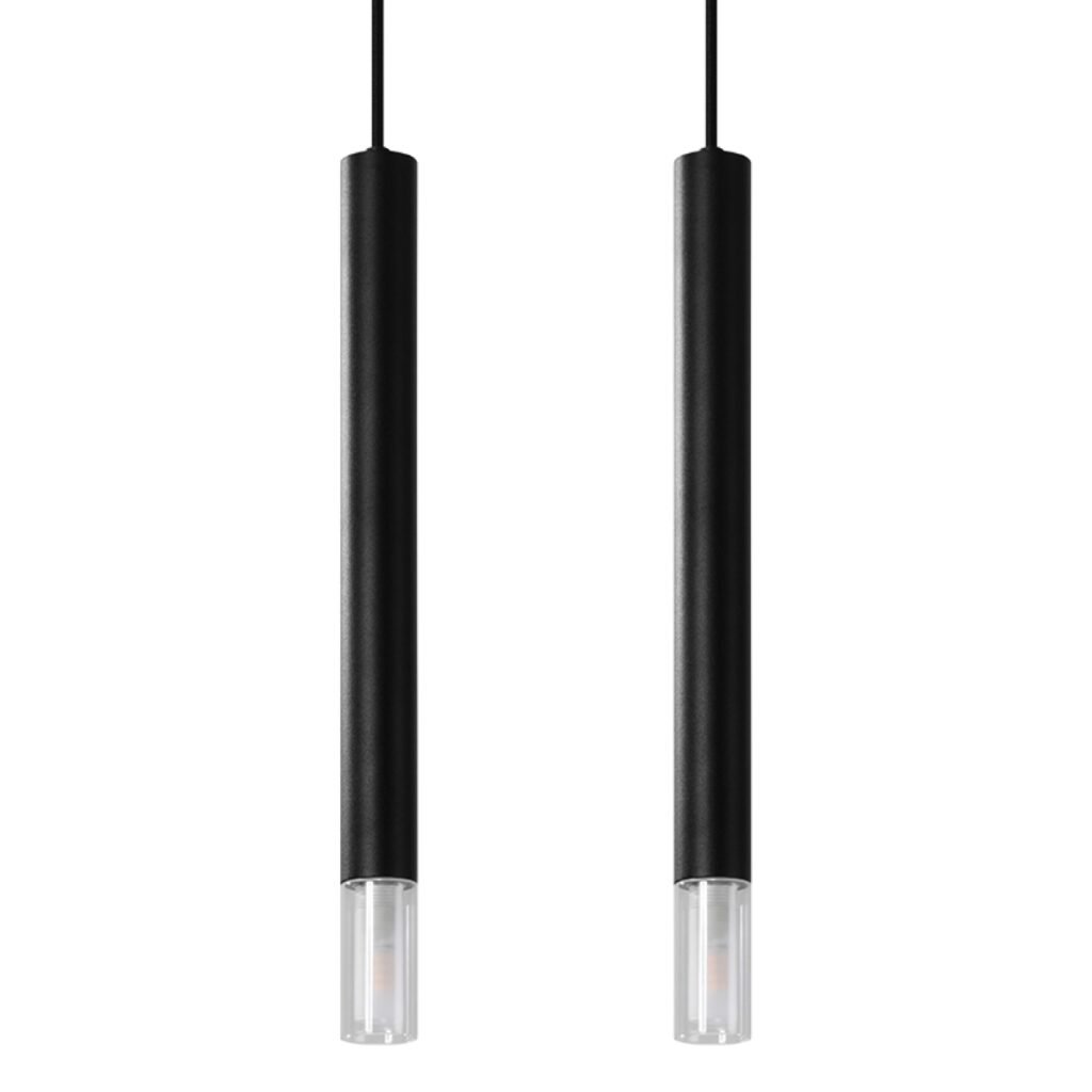 Hanglamp WEZYR 2 zwart staal/glas