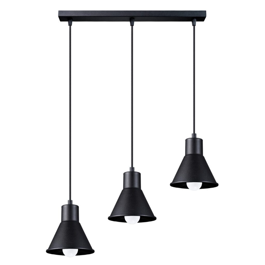Hanglamp TALEJA 3 zwart [E27] staal