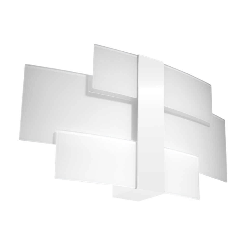 Wandlamp CELIA wit staal/glas