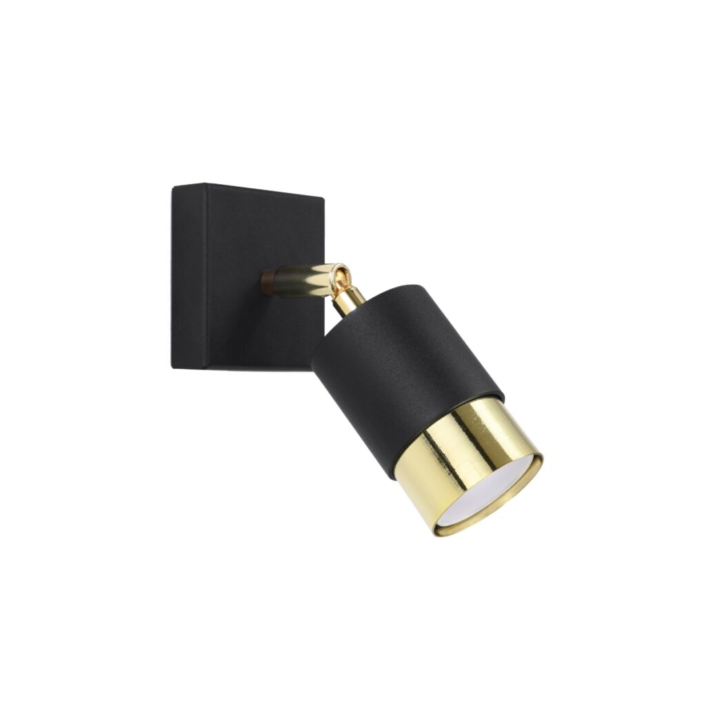 Wandlamp NERO zwart/goud staal