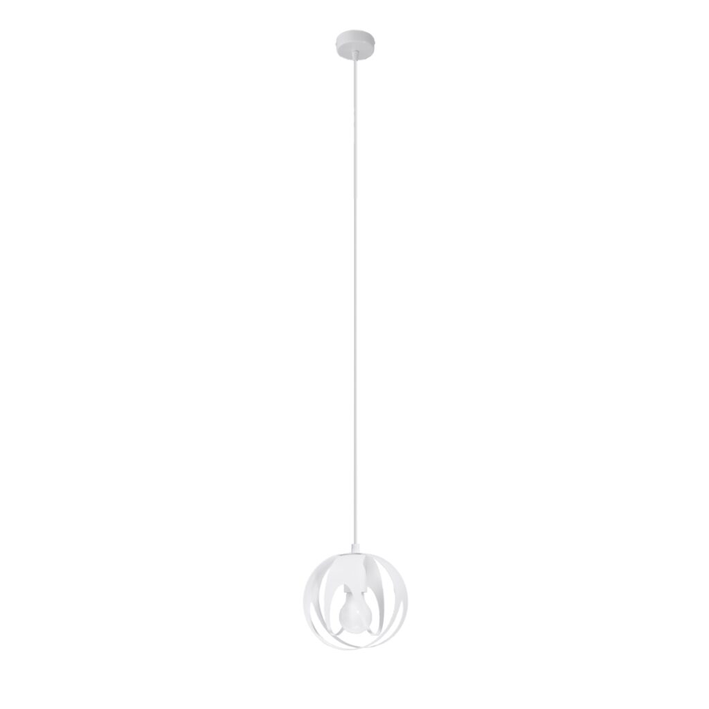 Hanglamp TULOS 1 wit staal