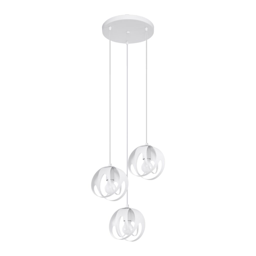 Hanglamp TULOS 3P wit staal
