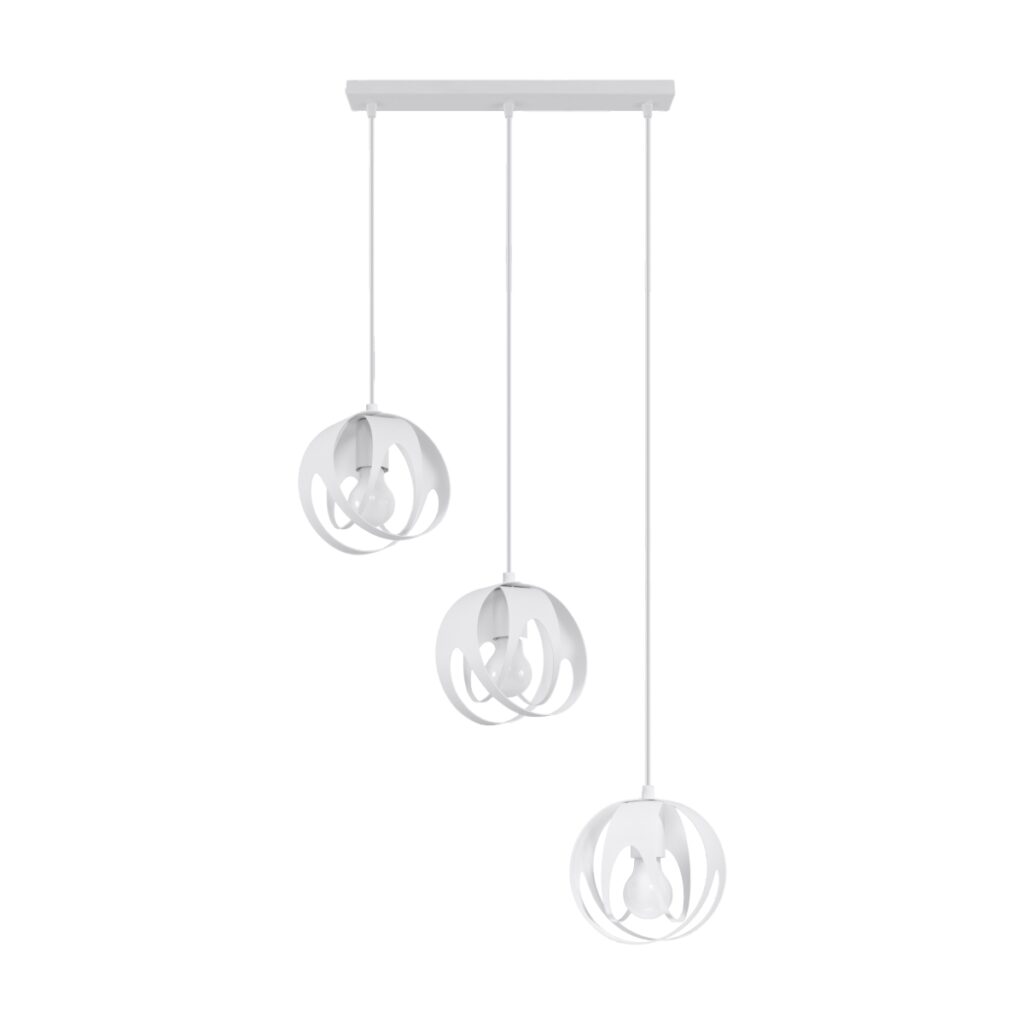 Hanglamp TULOS 3L wit staal