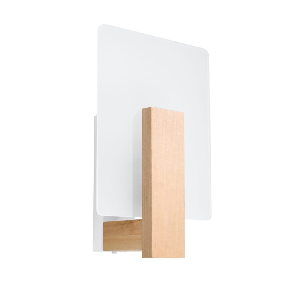 Wandlamp LAPPO naturel hout hout/glas