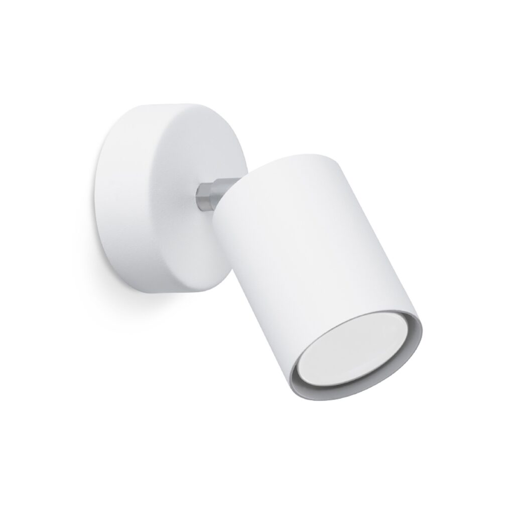 Wandlamp LEMMI 1 wit staal