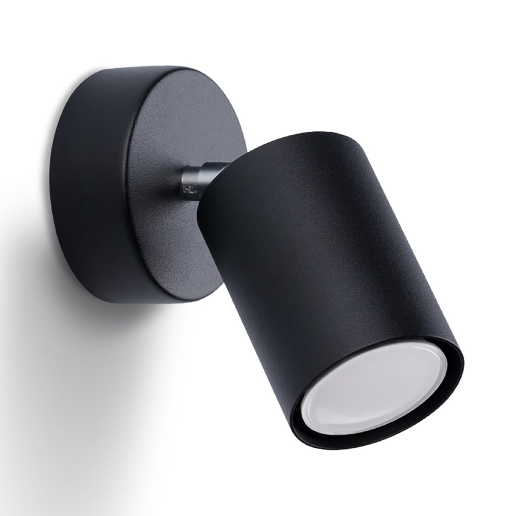 Wandlamp LEMMI 1 zwart staal