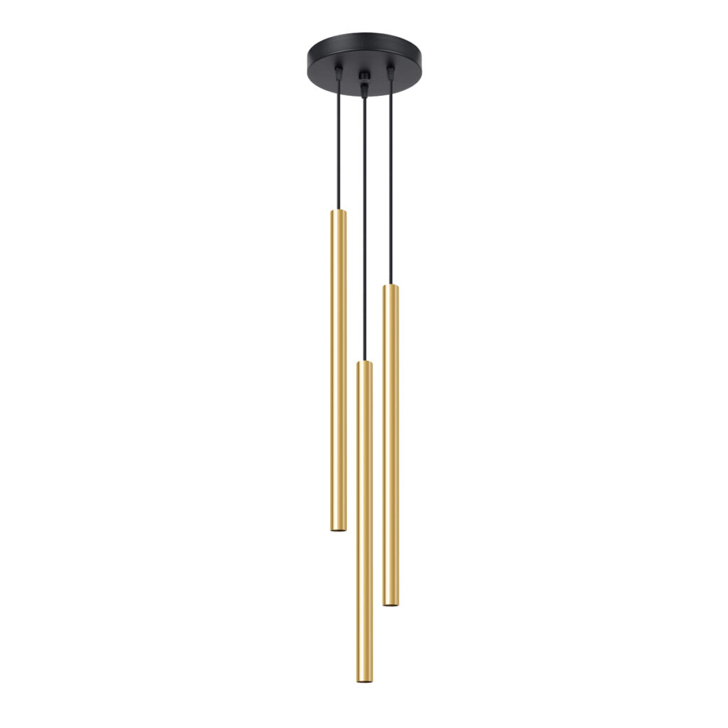 Hanglamp PASTELO 3P gepolijst goud staal