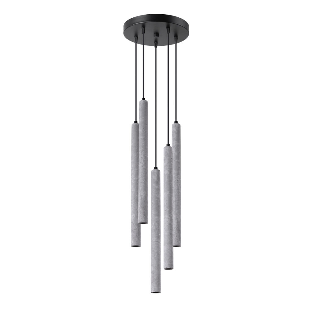 Hanglamp PASTELO 5P beton concreet