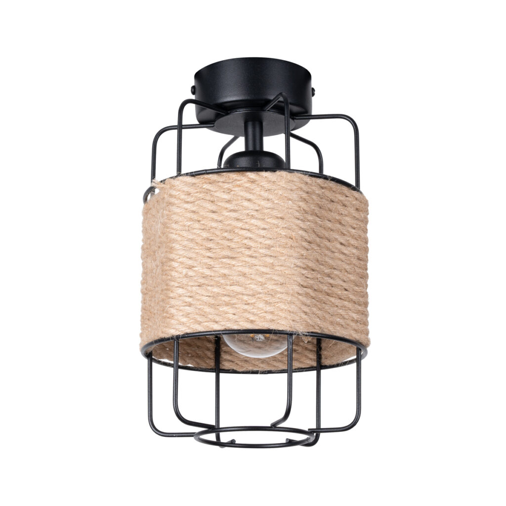 Plafondlamp GIZUR staal/koord