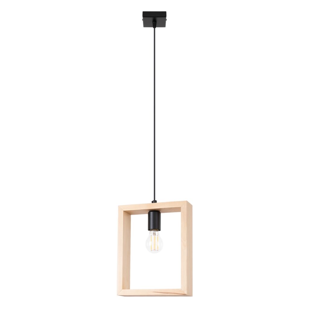 Hanglamp ARIES natuurlijk hout staal/hout