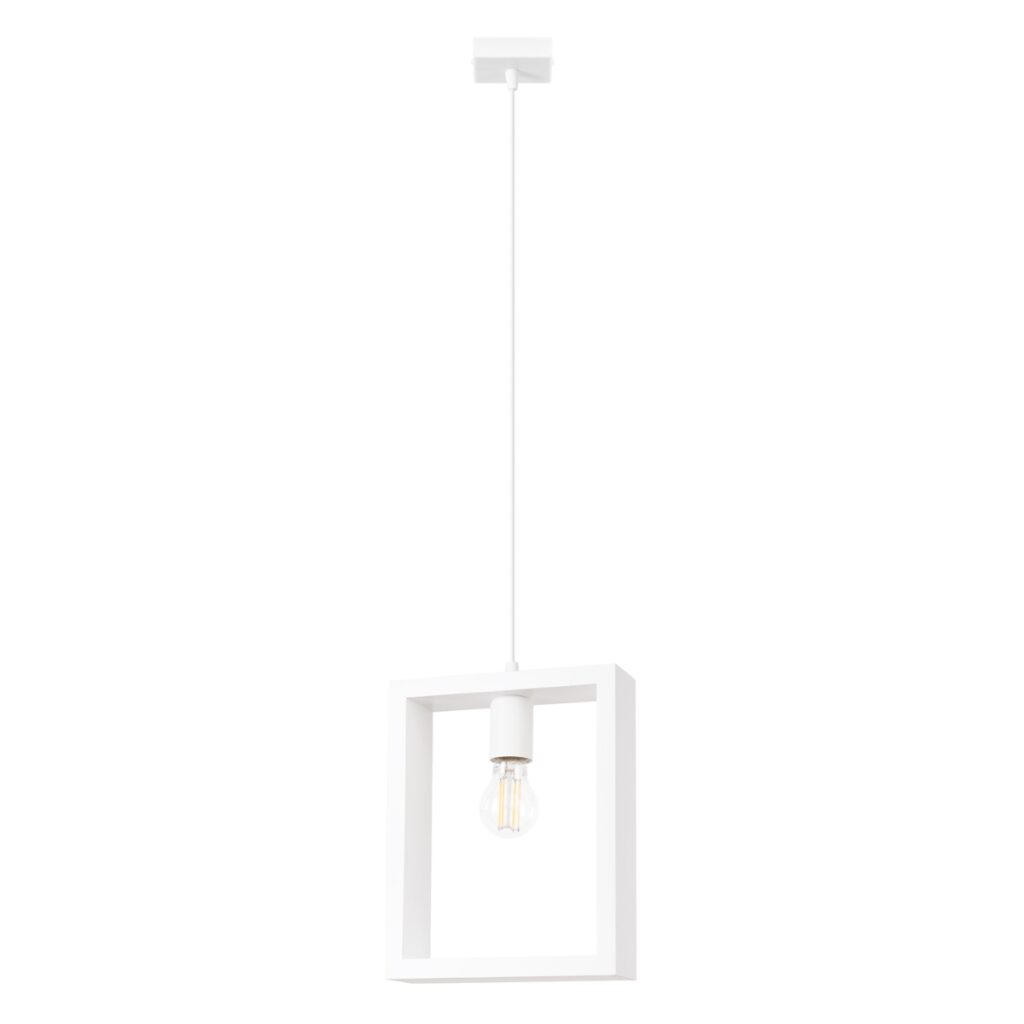 Hanglamp ARIES wit staal/hout