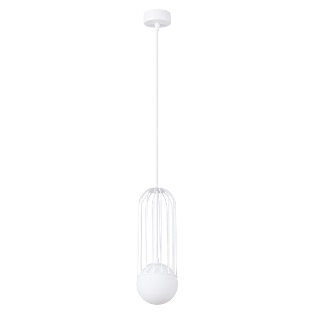 Hanglamp BRINA 1 wit staal