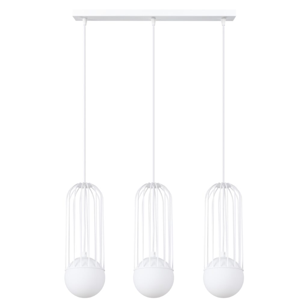 Hanglamp BRINA 3L wit staal