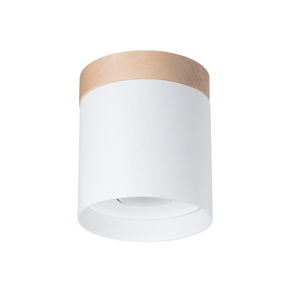 Plafondlamp RIF wit hout/aluminium