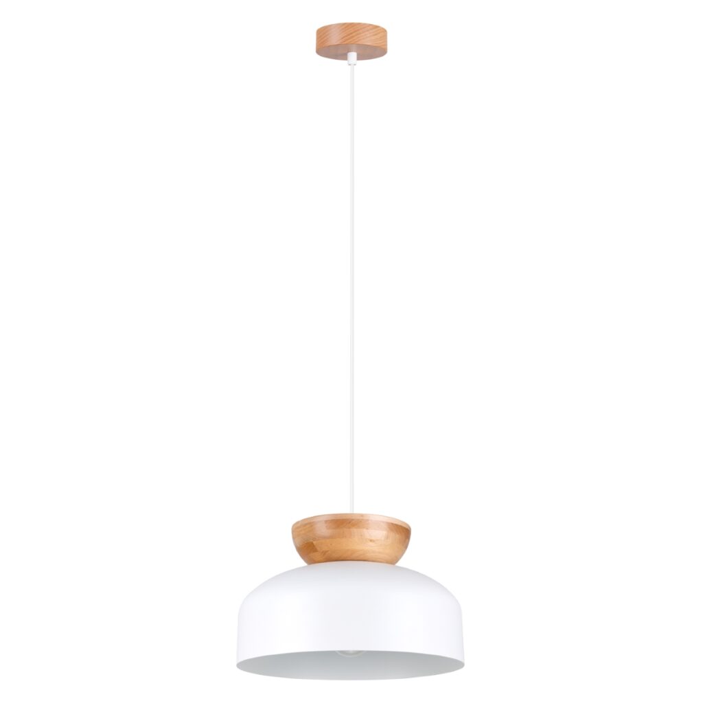 Hanglamp MARION wit hout/staal