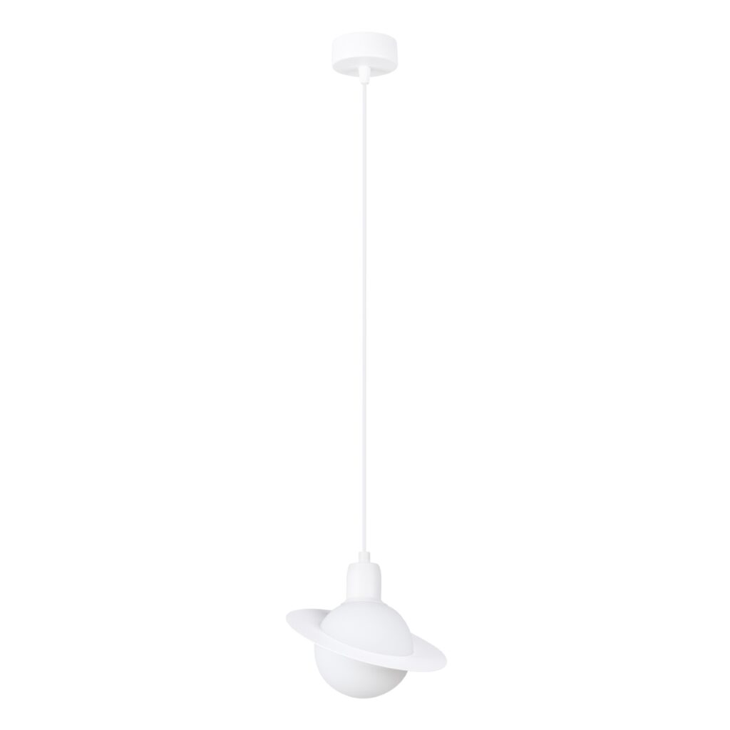 Hanglamp HYPERION 1 wit staal
