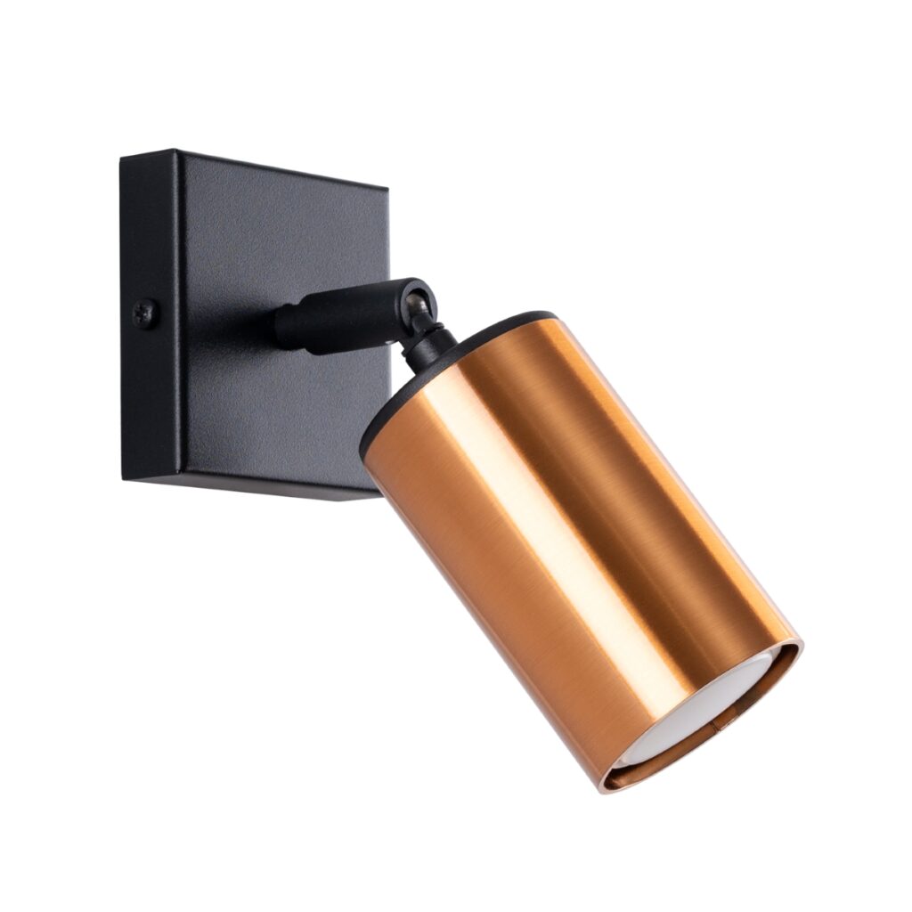 Wandlamp WINX zwart/koper staal