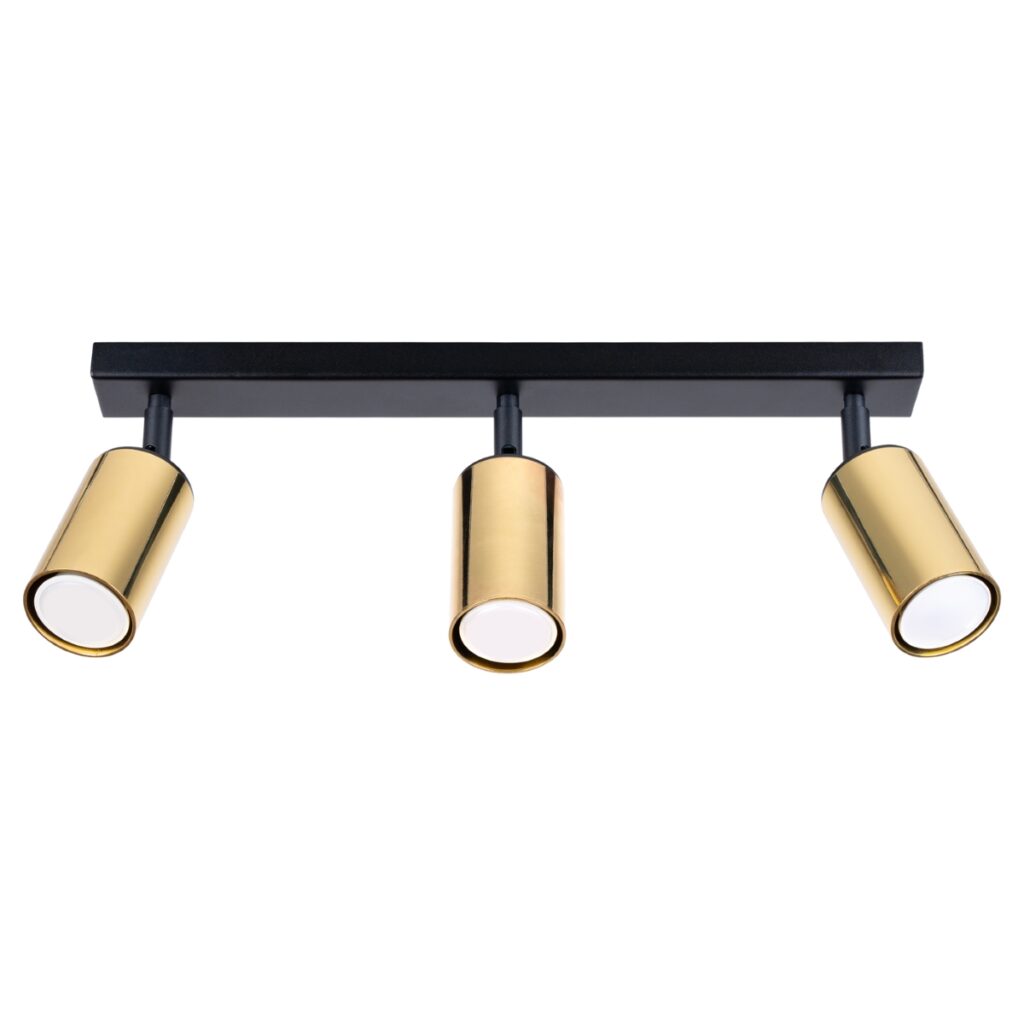 Plafondlamp WINX 3 zwart/cooper staal