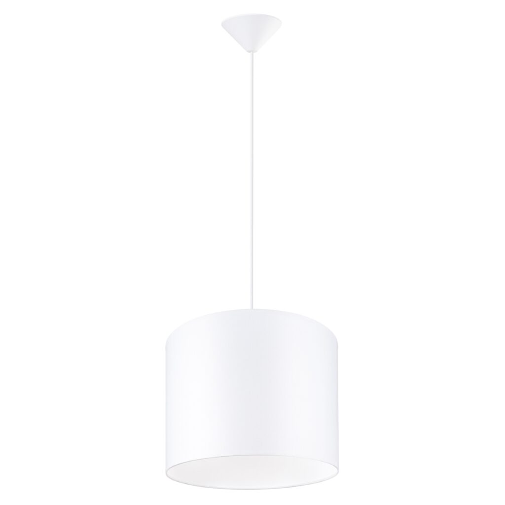 Hanglamp NOVA 30 wit stof/PVC