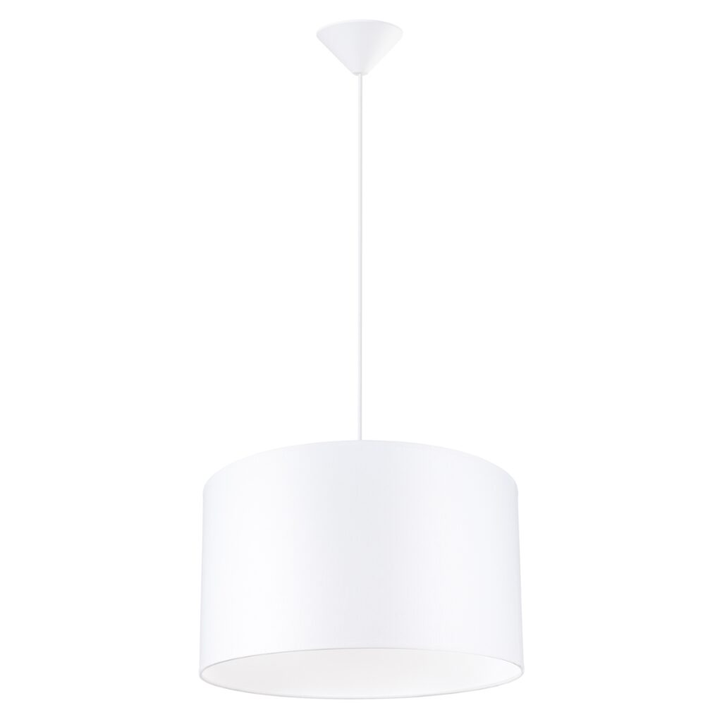 Hanglamp NOVA 40 wit stof/PVC