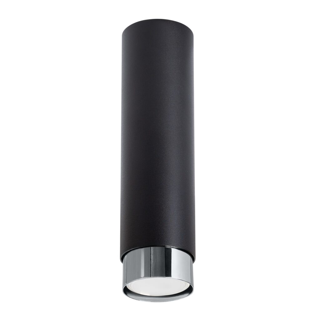 Plafondlamp NERO 22,5 zwart/chroom staal