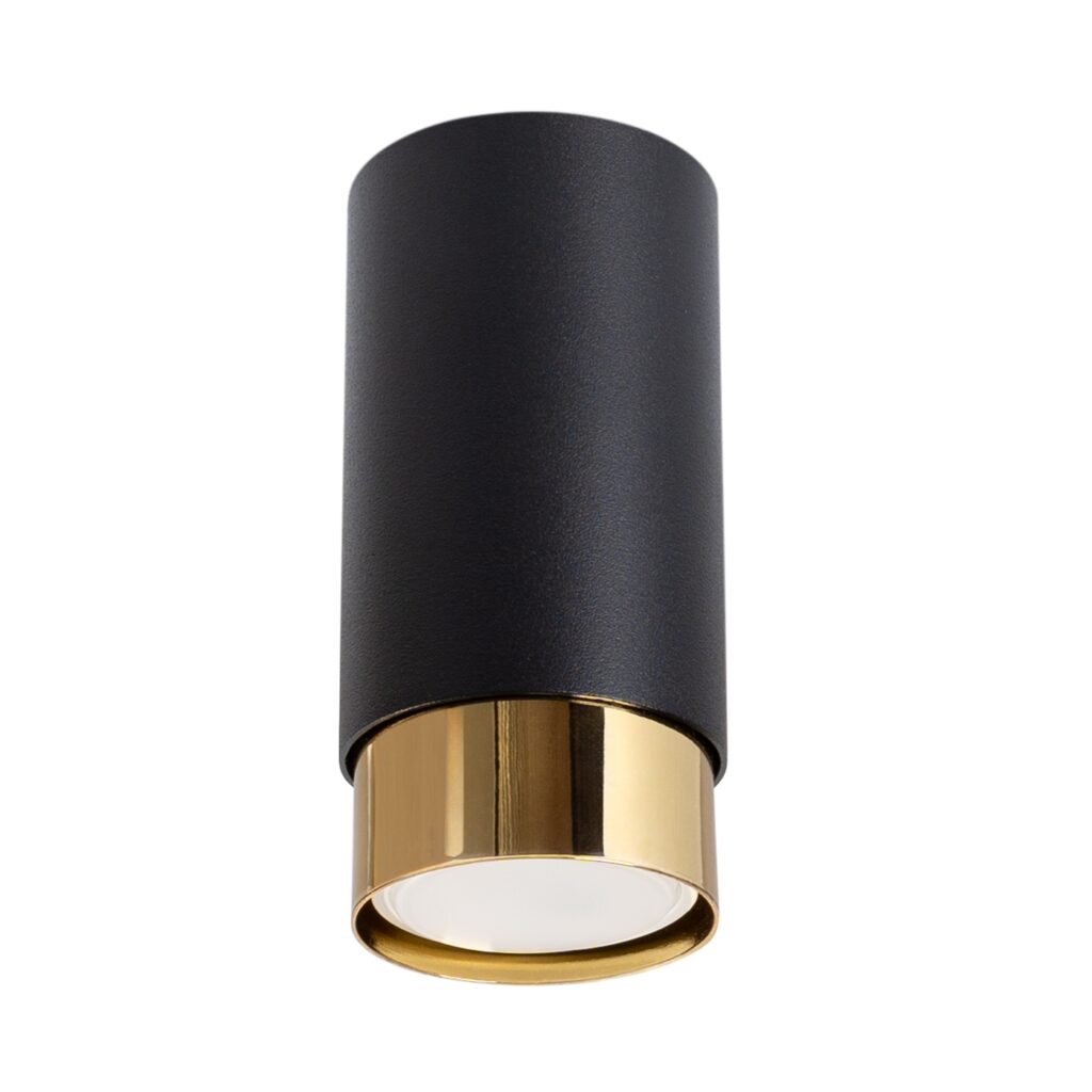 Plafondlamp NERO 12,5 zwart/goud staal