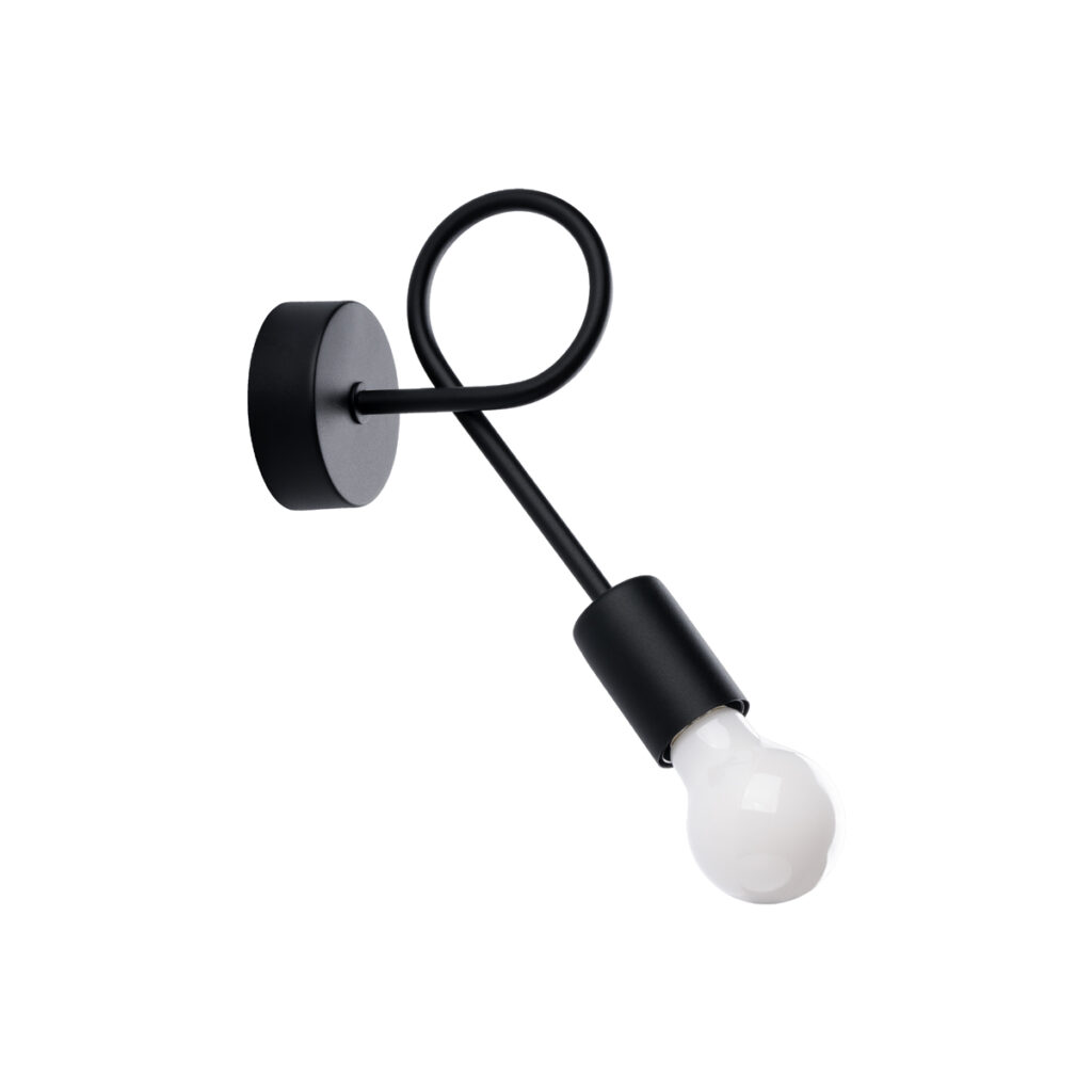 Wandlamp LEVAR zwart staal