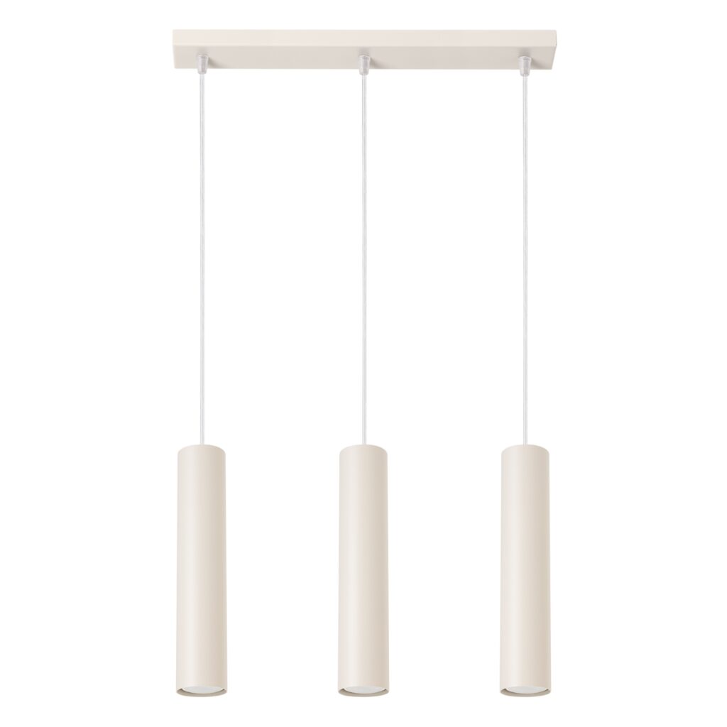 Hanglamp LAGOS 3L beige staal