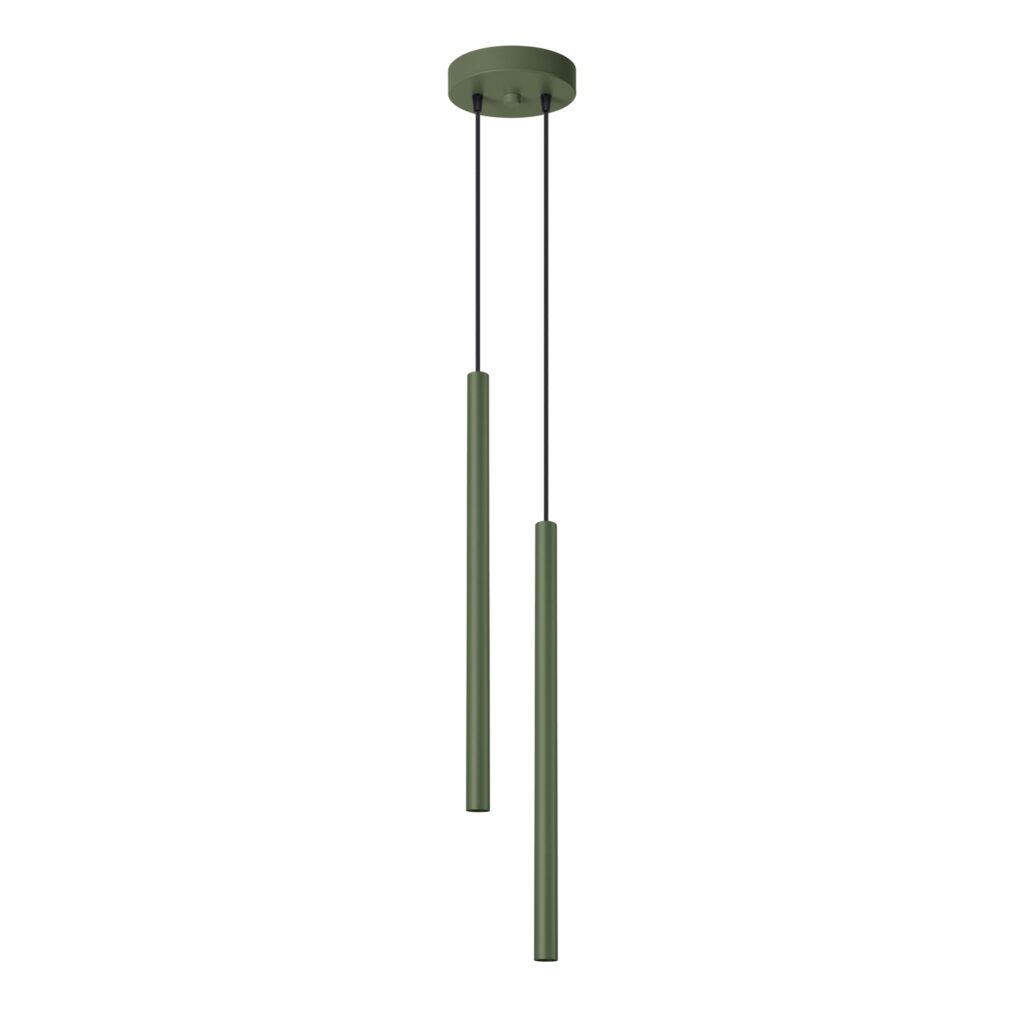Hanglamp PASTELO 2 olijfgroen staal