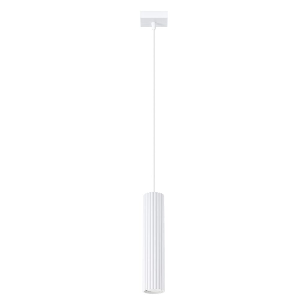 Hanglamp KARBON 1 wit aluminium