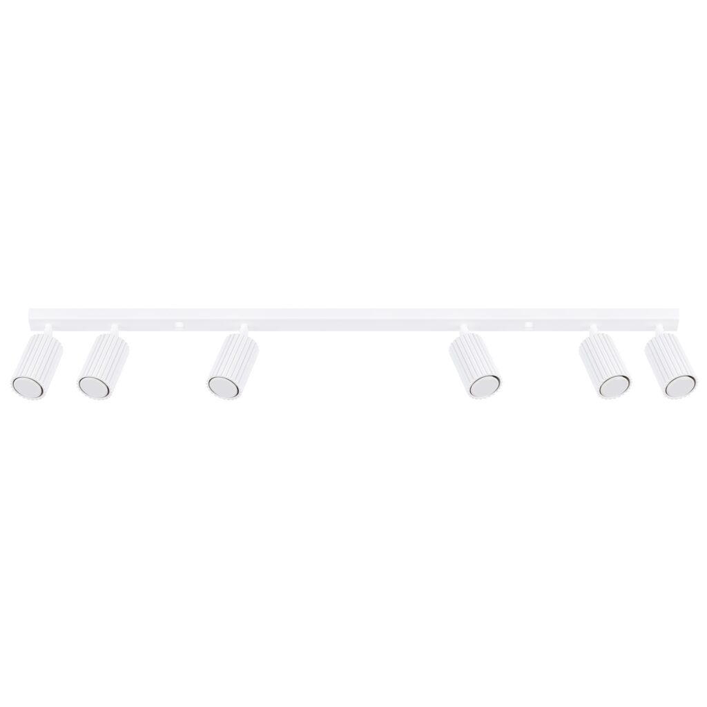 Plafondlamp KARBON 6L wit aluminium