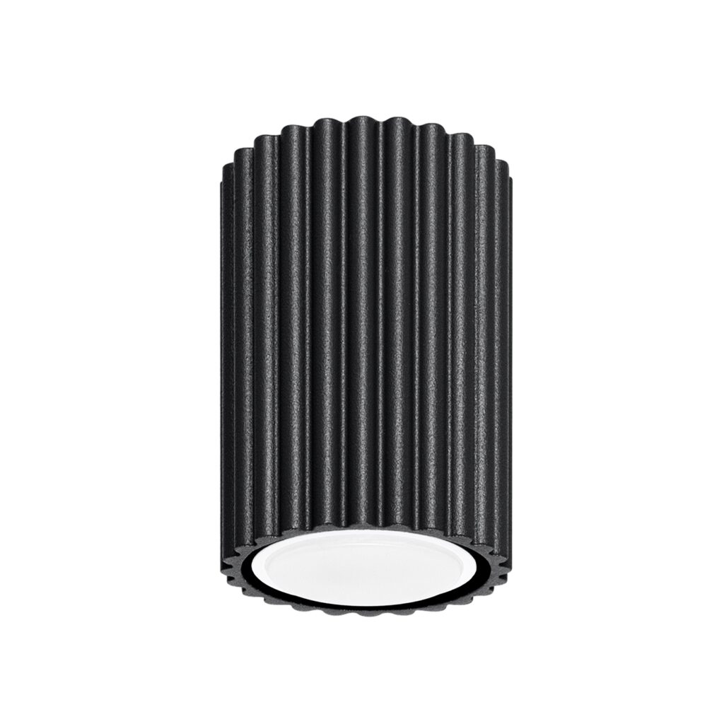 Plafondlamp KARBON 10 zwart aluminium