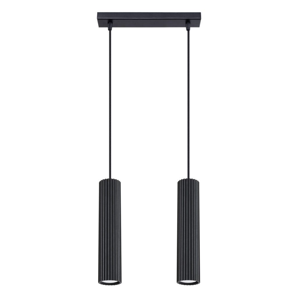 Hanglamp KARBON 2 zwart aluminium