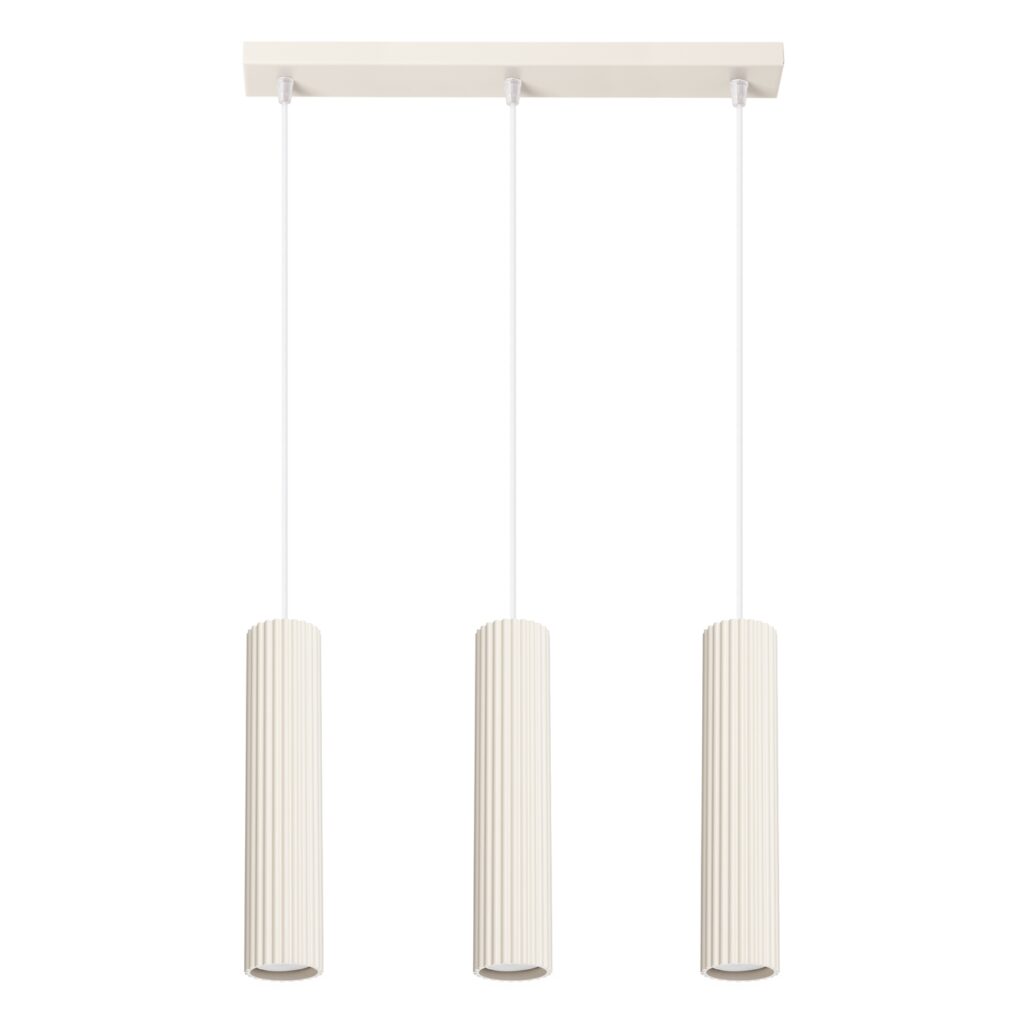 Hanglamp KARBON 3L beige aluminium