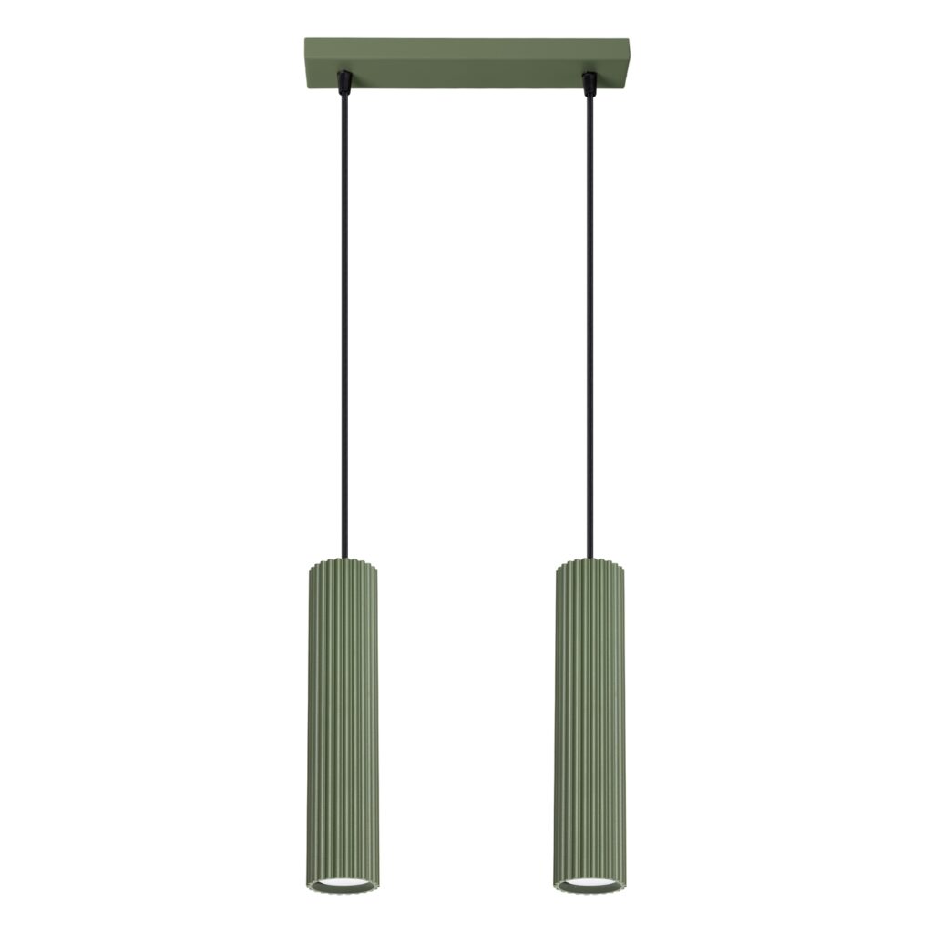 Hanglamp KARBON 2 olijfgroen aluminium