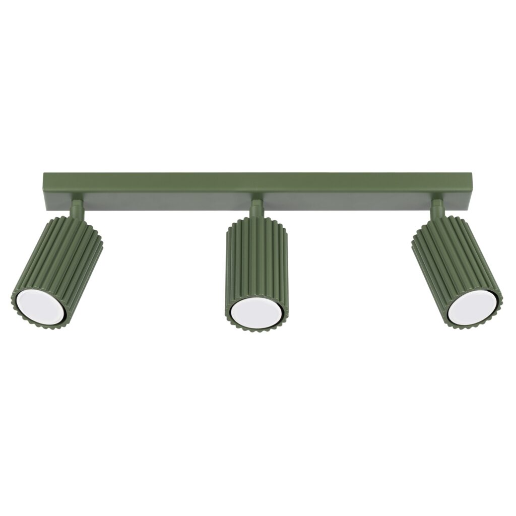 Plafondlamp KARBON 3L olijfgroen aluminium
