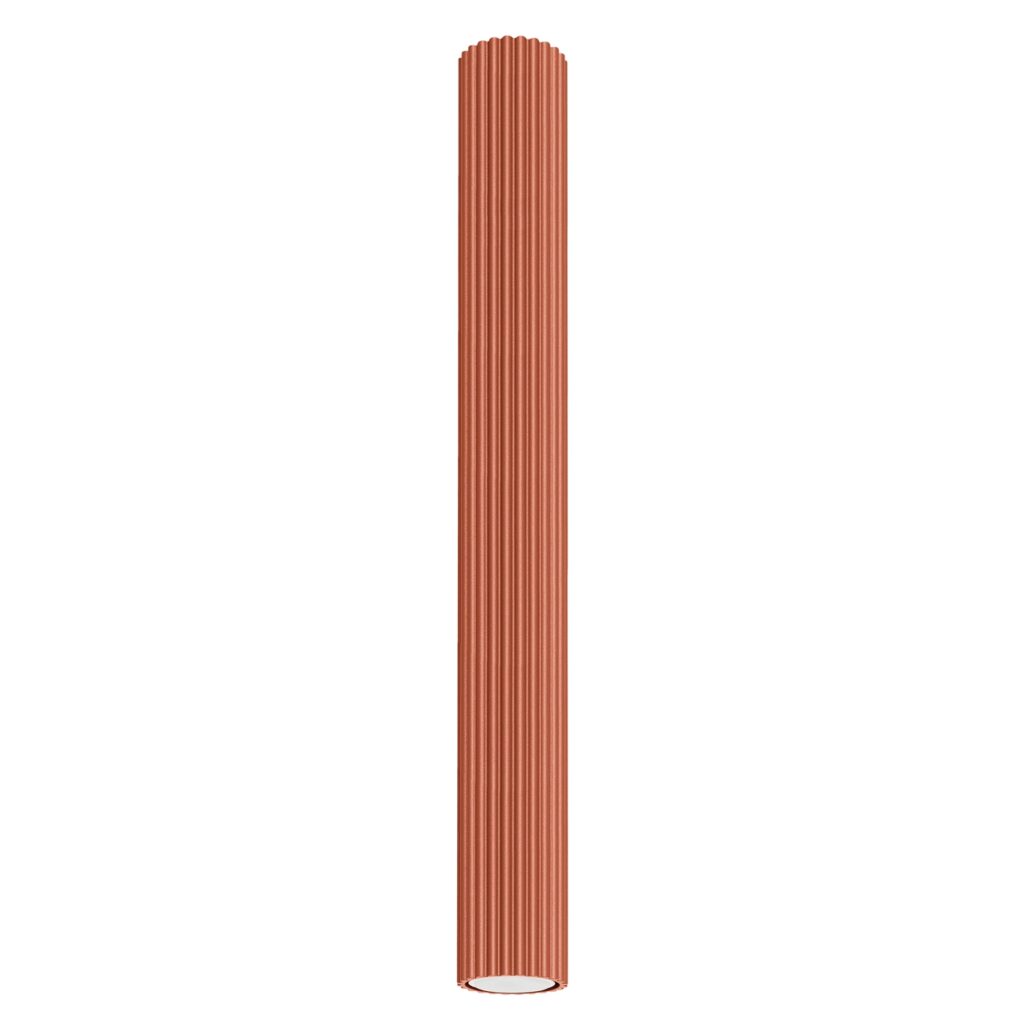 Plafondlamp KARBON 60 rood oker aluminium