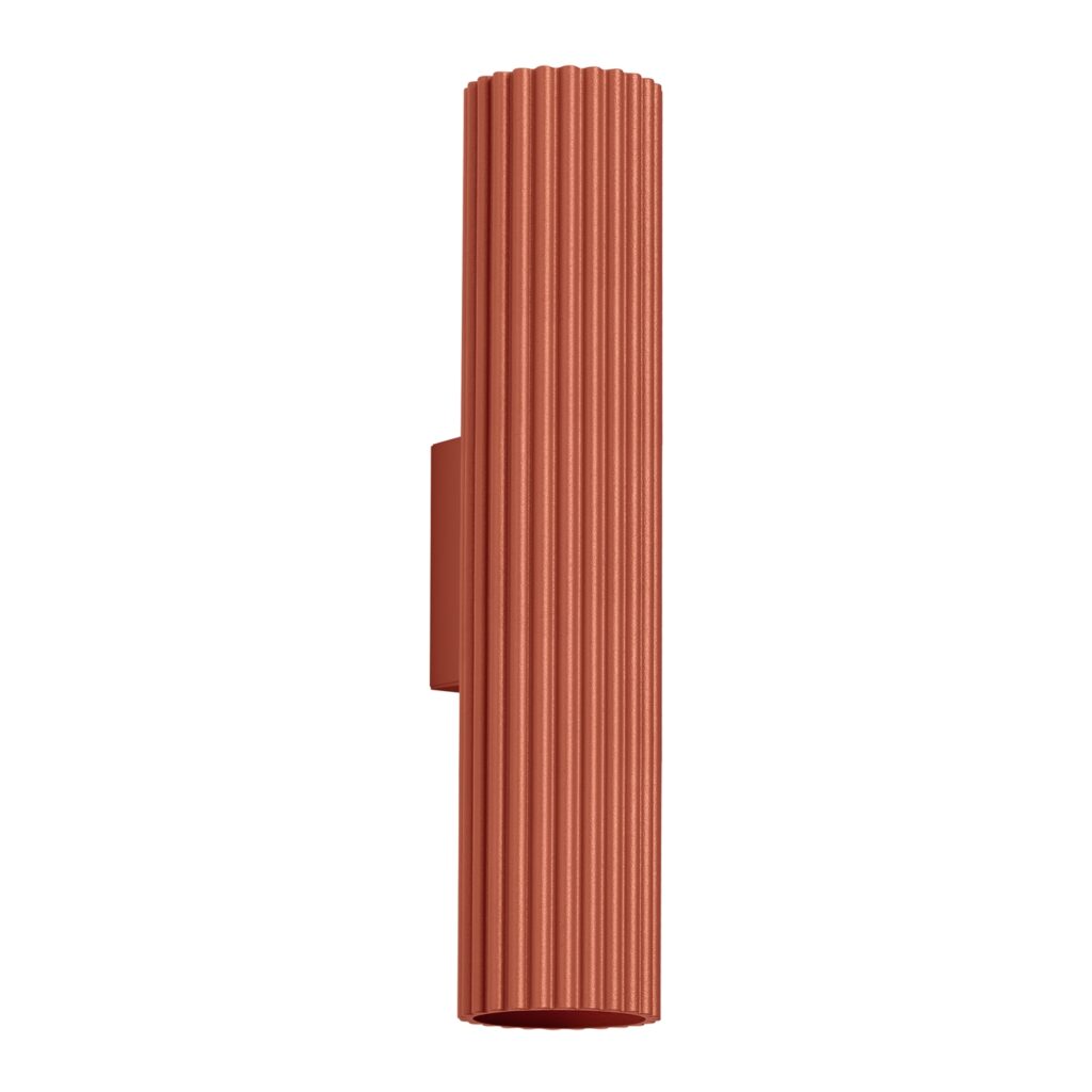 Wandlamp KARBON 30 rood oker aluminium