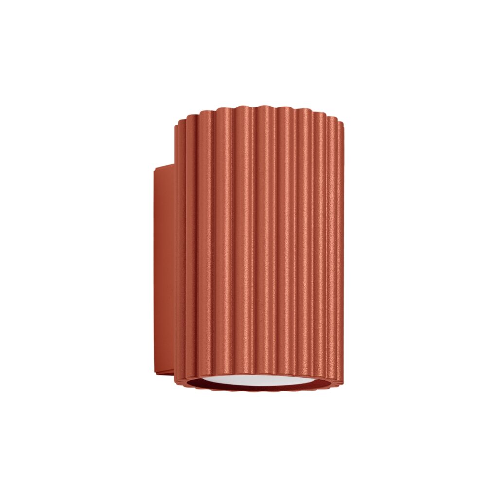 Wandlamp KARBON 10 rood oker aluminium