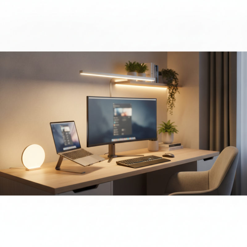 Verlichting voor werkplek thuis